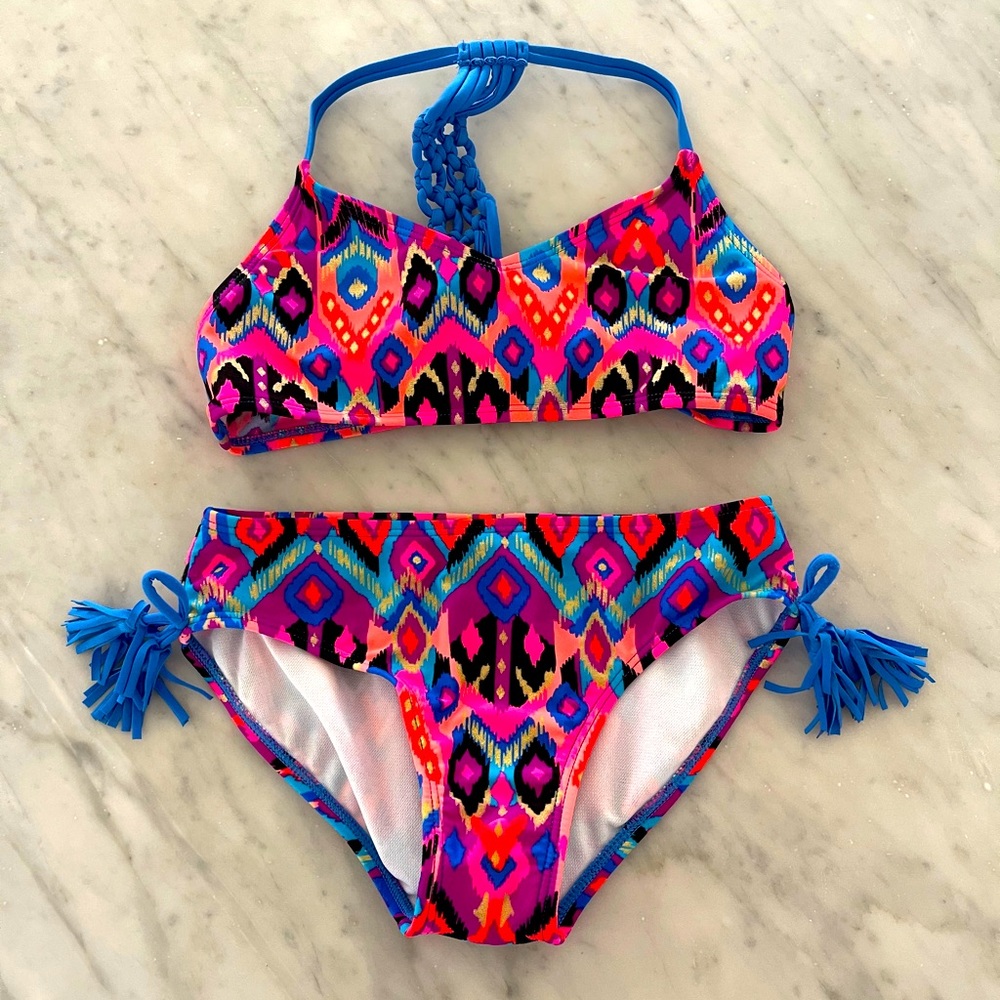 Girls tribal print swimsuit